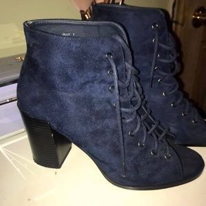 Navy blue booties